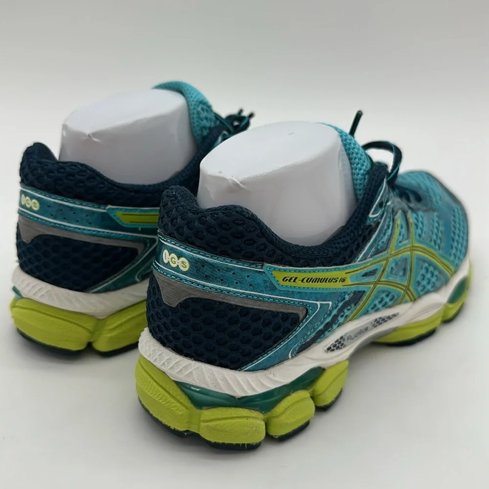 Asics Gel-Cumulus 16 Women's Shoes Athletic Walking Running Gym Blue Green Size7